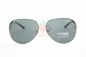 VO 4080-S 323/87 58-14 135 - VOGUE 4080 GÜMÜŞ SİYAH GÜNEŞ GÖZLÜĞÜ